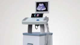 Ultrasound machine with ultrasound dislpayed