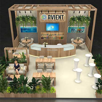 rendering of trade show booth