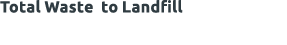 Total Waste to Landfill 