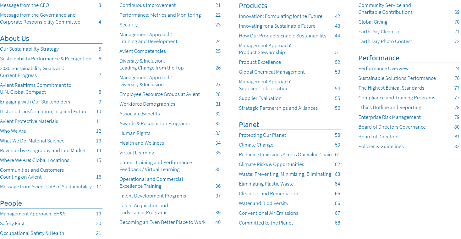 Message from the CEO 3 Message from the Governance and Corporate Responsibility Committee 4 About Us Our Sustainabili...